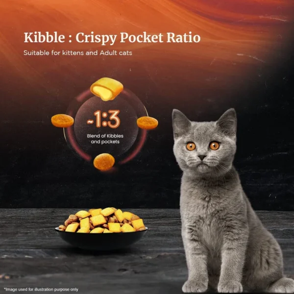 Sheba Kitten & Adult, Chicken Flavour Irresistible Dry Cat Food - Image 2