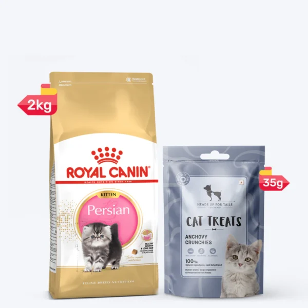 Royal Canin Persian Kitten Dry Food & Anchovy Fish Treats -2 K.G