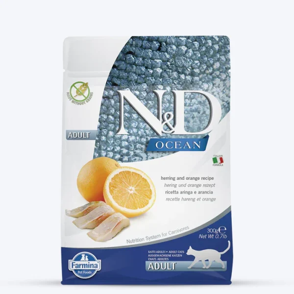 Farmina N&D Herring & Orange Grain Free Ocean Dry Cat Food