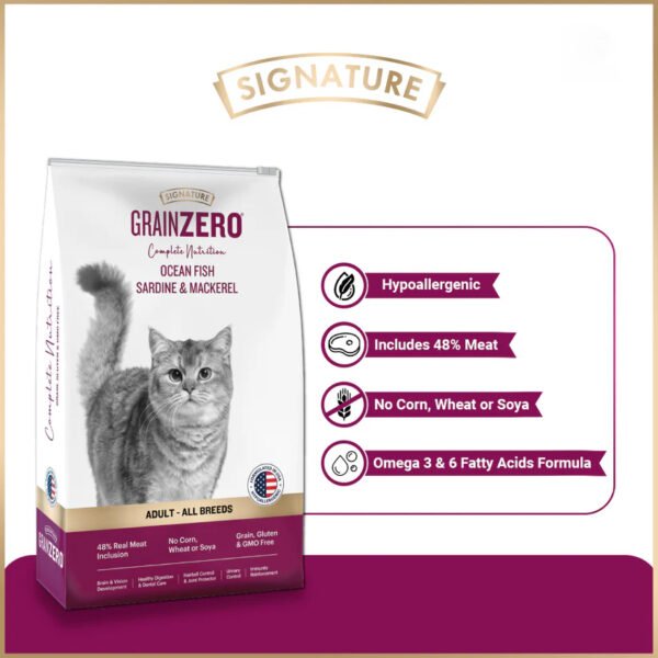 Signature Grain Zero Adult Dry Cat Food (All Breed Formula) - Image 2