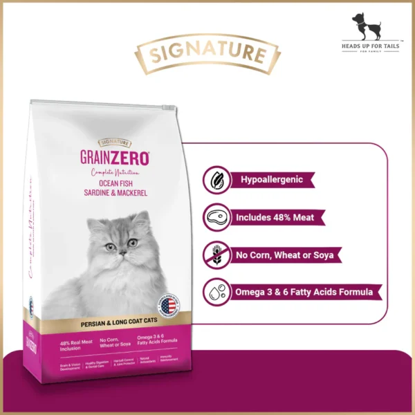 Signature Grain Zero Persian And Long Coat Dry Cat Food - Image 2