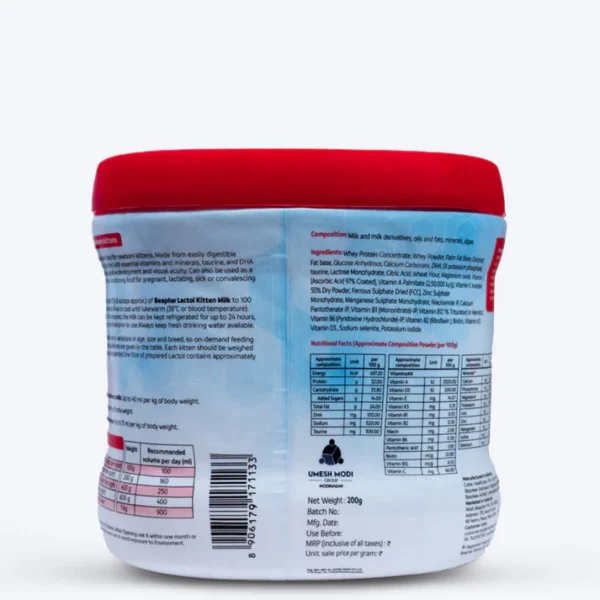 Beaphar Lactol Milk Replacement Powder Dry Food For New Born Kitten - Image 4